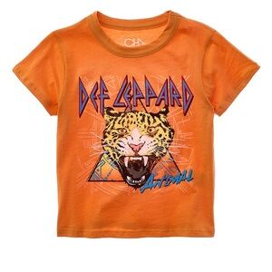 NWT Chaser Brand Def Leppard Kids Orange T-Shirt
